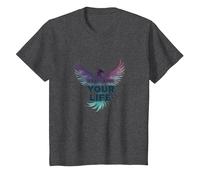 Recupera tu Vida Inspiración de empoderamiento de Phoenix Camiseta, Niños, Jaspeado Oscuro, 3 años