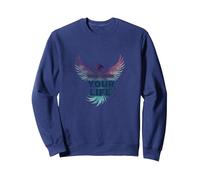Recupera tu Vida Inspiración de empoderamiento de Phoenix Sudadera, Unisex para Adultos, Azul Marino, M