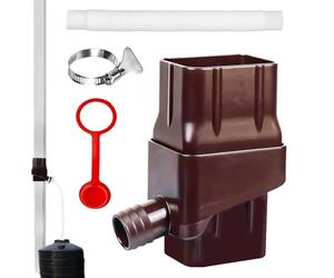 Recuperación de aguas pluviales, barril de filtración | Recuperación de aguas pluviales ajustable y ecológica con válvula de filtración, recuperación profesional de aguas pluviales para 2 descensos