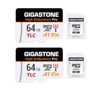 【Recuperación de datos gratuita de 5 años】【Dash Cam】GIGASTONE Tarjeta micro SD 64GB, paquete de 2, TLC High Endurance Pro, hasta 95MB/s, compatible con REDTIGER VIOFO VANTRUE,MicroSDXC UHS-I A1 V30 U3