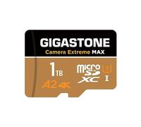 [Recuperación de Datos Gratuita de 5 años] Tarjeta Micro SD GIGASTONE de 1TB, Camera Extreme MAX, hasta 160/140 MB/s, Tarjeta de Memoria MicroSDXC para dji, Gopro, Insta360, Dashcam, Video 4K, UHS-I