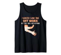 Recuperación de Huesos Rotos Tiempo Libre del Trabajo Humor Reparto Trabajador Extremo Camiseta sin Mangas