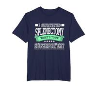 Recuperación de la eliminación del bazo de la Reina de esplenectomía Camiseta, Hombre Tallas Grandes, Azul Marino, 2X Alto