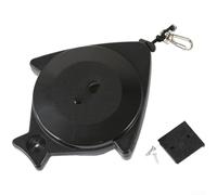 Recuperador automático para carrete de pesca con línea de mano elástica y clip seguro, con bloqueo de seguridad y compatibilidad de montaje ajustable para varias condiciones de pesca (A-20m)