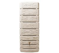Recuperador de agua polietileno slim stone 500l beige