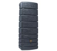 Recuperador de agua polietileno slim stone 500l gris 75x184x51cm