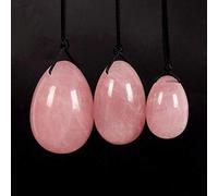 Recupero dopo la nascita Yoni Egg di fluorite verde naturale forato per esercizi di massaggio e rilassamento di Kegel -Rose_quartz