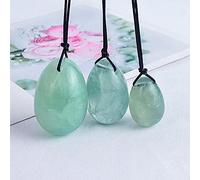 Recupero dopo la nascita Yoni Egg di fluorite verde naturale forato per esercizi di massaggio e rilassamento di Kegel -Green_fluorite