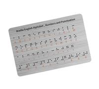 Recurso didáctico en braille con números de puntuación, alfabetos con puntos elevados para estudiantes ciegos, tablero de aprendizaje en braille