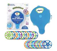 Recursos de aprendizaje: Desarrollo de habilidades! Rueda de preguntas de letras, Tarjetas de vocabulario del alfabeto, Juegos de lectura, Tarje