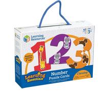 Recursos de aprendizaje Nmero de tarjetas de rompecabezas Reconocimiento temprano Puzzle 20 Rompecabezas de autocorreccin 40 piezas 3+