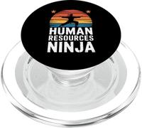 Recursos Humanos Ninja Funny Diciendo Retro Vintage PopSockets PopGrip para MagSafe