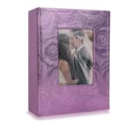 RECUTMS Álbumes de fotos de 6 x 4 pulgadas, 100 bolsillos, capacidad para fotos, cubierta de cuero premium, álbum de fotos de 6 x 4 pulgadas, álbum de fotos pequeño para boda, bebé, familia, viajes,