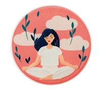 Recycl-Patch Yoga - Parches termoadhesivos bordados aplique para ropa, tamaño: 6,5 x 6,5 cm