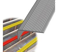 Red,354.33in, L Shape Nose Nosing Trim PVC Stair Edge Non-Slip Protector Rubber Corner Guard Strip, Safety Step Trim for Indoor Outdoor Tile Wood Metal Stair, Width 3X7cm(Gray,157.48in)