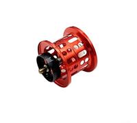 Red 7075 Bobina de aluminio para Daiwa Alphas 21/22 SV TW Baitcasting, cuenco de freno fijo, 24 mm ID, 7 g de peso, sostiene para YGK 0.8/100 m (para rodamientos SEMI rojo)
