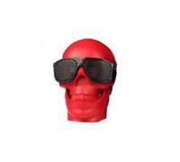 (Red)Altavoz Bluetooth Subwoofer Plástico Calavera Metálico Forma Inalámbrica Altavoz Móvil