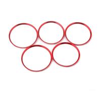 Red Aluminum Air Vent Ring Set for Mercedes for Benz A Class W176 A200 A180 A220 Vehicle Interior Trim 5pcs