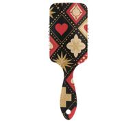 Red and Black Poker Board Grid Masaje suave para el cabello diseñado para masajear el cuero cabelludo para cabello fino con mango ergonómico para peinar