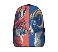 Red And Blue Wolf Mochila Infantil, Mochila Escolar Para Niños Mochila Escolar De Dibujos Animados En 3D Mochilas Escolares Anime Mochila 3D Estampado Mochila Bolsa De Viaje Para Niños Y Niñas 40x28x1