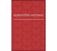 Red and Gold Butterfly Composition Notebook: Wide Ruled | 108 Pages | Notebook