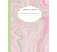 Red and Green Marble Composition Notebook Wide Ruled: Journal for Teens Girls Adults Women School College Subjects Writing