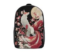 Red And White FBuey, Cherry Blossoms Mochila Escolar Para Niños Gran Capacidad En 3D Para Estudiantes De Primaria Y Secundaria De 17inch
