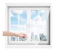Red Anti-Insectos 75x80cm Blanco Tela Mosquitera Ventana Sin Perforaciones No es Necesario Taladrar