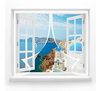 Red antimosquitos a cortina para ventana 55 x 65 cm Ventana MagnéTica Mosquitera Mantiene el Aire Fresco para Todas Las Ventanas Interiores y Exteriores, Blanco