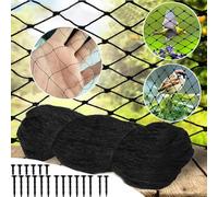 Red Antipajaros Huerto,Red para huerto Antipajaros,Malla para Voladero,15x7m Malla Antipajaros Negra,Se Puede Cortar a Cualquier Medida,con 20 Clavos Intemperie y a los Rayos UV,para huerto (15 * 7M)