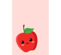 Red Apple Juicee Jotter 110 page lined notebook: Spring fruit super cute pastel journal