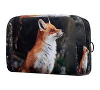 Red Baby Fox - Neceser para mujer, neceser de viaje, bolsa organizadora de maquillaje con cremallera, multicolor, 18.5x7.5x13cm/7.3x3x5.1in, Neceser