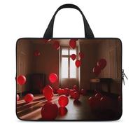Red Balloons in The Room - Funda para portátil ultrafina, impermeable de 12 pulgadas, bolsa protectora portátil con correa de mano