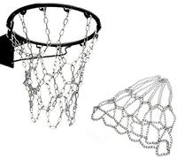 Red Baloncesto, Red de Baloncesto Metal, resistente red de baloncesto, Red de Baloncesto Cadenas, Red de Aro de Baloncesto, Tamaño Regulatorio, Durable e Fácil de Instalar, para Cancha de Baloncesto