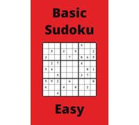Red Basic Sudoku Book, 9x9 Puzzles, 200 Pages, 5x8, Easy