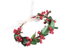 Red Berry Headband, Boho Christmas Flower Crown, Handmade Red Berry Wedding Crown for Winter, Holiday Celebrations, Christmas Partes, Festive Hair Accessory for Women and Girls