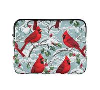 Red Bird Snow - Funda protectora para portátil resistente a los golpes, forro de terciopelo suave, exterior resistente al agua, tamaño mediano