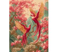 Red Birds 1000 Piece Jigsaw Puzzles for Adults, Colourful, Challenging & Brainteasing Adult Puzzles 1000 Pieces Tree, Fun jigsaws for The Whole Family 30x20 Inch