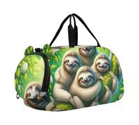 Red Birds - Bolsa de viaje para niños, diseño de flores, Lindo bosque verde perezoso, Classic