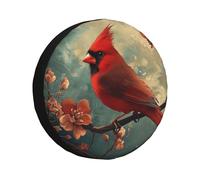 Red Birds On The Branch - Cubierta de neumático de repuesto, impermeable, a prueba de polvo, ajuste universal para remolque, caravana, SUV, camión, cámper, 15 pulgadas