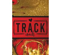 Red, Black, and Gold Marble Track Coach: Blank 120 Page Lined Journal/Notebook/Poetry/Lyric Book