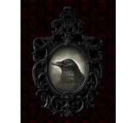 Red, Black Gothic Damask Skull Pattern - Raven in Frame Sketchbook - Cream Color Sketch Pages for Gothic Art - Sketch Pages Numbered: This Sketch Book ... scribbling, doodling, and brainstorming.