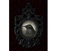 Red, Black Gothic Damask Skull Pattern - Raven in Frame Sketchbook - Cream Color Sketch Pages for Gothic Art - Sketch Pages Numbered: This Sketch Book ... scribbling, doodling, and brainstorming.