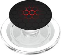 Red Black Phone Grip for Back of Phone Pop Up Holder Hexagon PopSockets PopGrip para MagSafe
