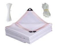 Red blanca de resina 55% de sombra con ojales para patio, terraza y zonas al aire libre. Disponible en varios tamaños: 2,5 x 3 m, 3 x 4 m, 4 x 6 m, 5 x 6 m, 1,5 x 10 m (7 x 9 m) para una protección