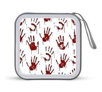 Red Bloody Scary Hands - Soporte para CD con capacidad para 40 DVD, bolsa organizadora de almacenamiento para coche, hogar, viajes