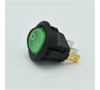 Red Blue Green Yellow Light ON-OFF SPST Round Rocker Switch 6A/250V 10A/125V AC Car Boat LED 4Pcs(4green)