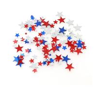Red Blue White Twinkle Stars Table Confeti 4 de julio Independence Día nacional Presidentes American Birthday Party Sequins Sprinkles Confetti Deceti, 60 g