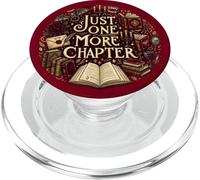 Red Bookish Just One More Chapter Book Reading Horror PopSockets PopGrip para MagSafe