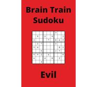 Red Brain Train Sudoku Book, 9x9 Puzzles, 100 Pages, 5x8, Evil